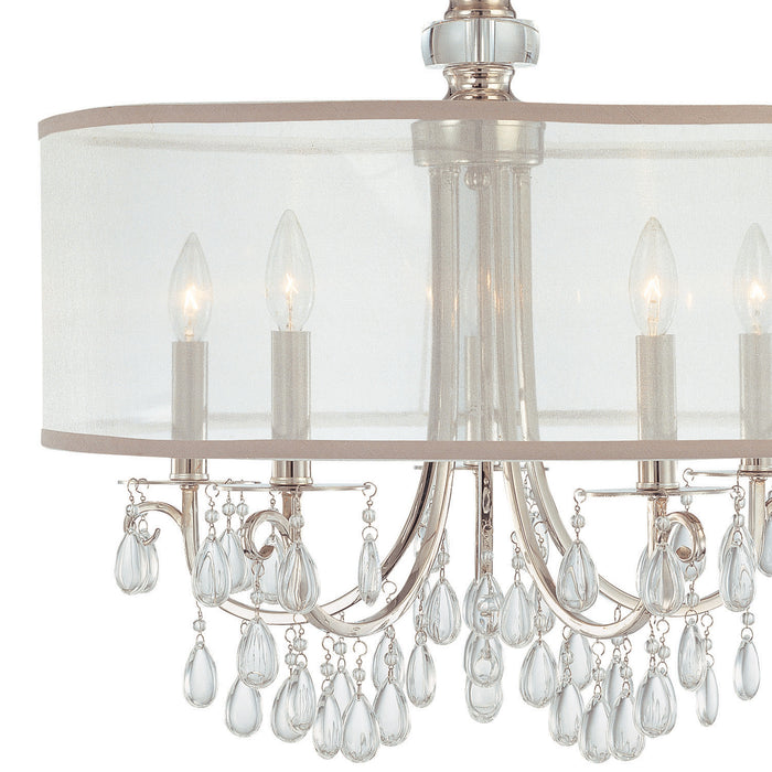 Crystorama 5625-CH Hampton Five Light Chandelier Polished Chrome Alternate Image 2.jpg