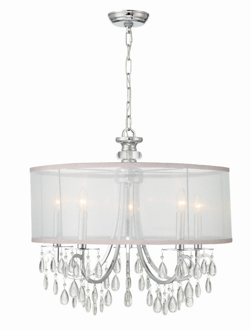 Crystorama 5625-CH Hampton Five Light Chandelier Polished Chrome Main Image.jpg