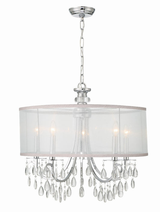 Crystorama 5625-CH Hampton Five Light Chandelier Polished Chrome Main Image.jpg