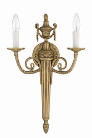 Crystorama 662-MB Cast Brass Wall Mount Two Light Wall Sconce Matte Brass Alternate Image 2.jpg