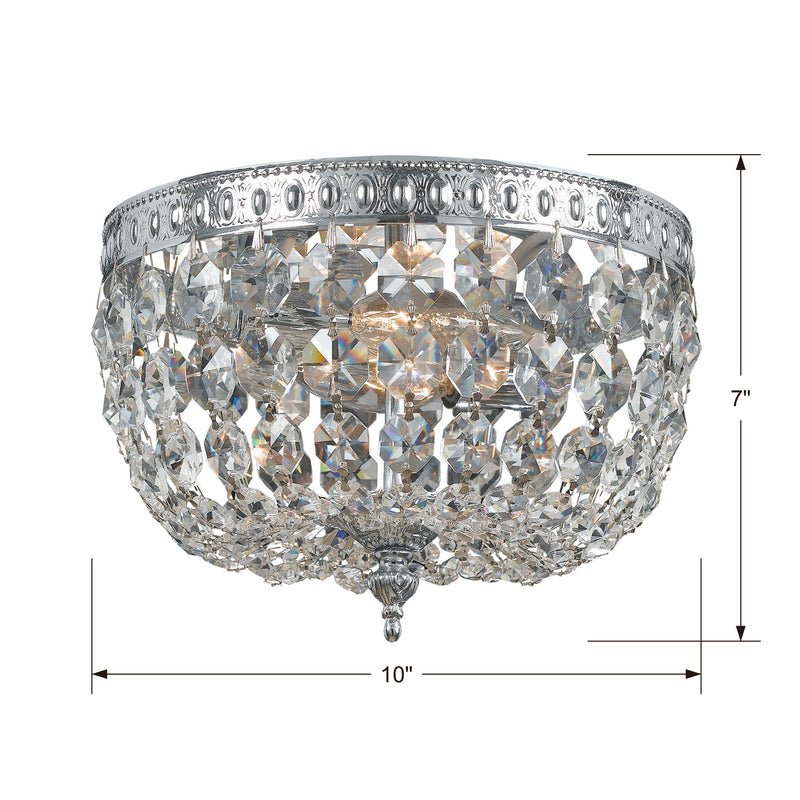 Crystorama 710-CH-CL-MWP Ceiling Mount Two Light Flush Mount Polished Chrome Alternate Image.jpg