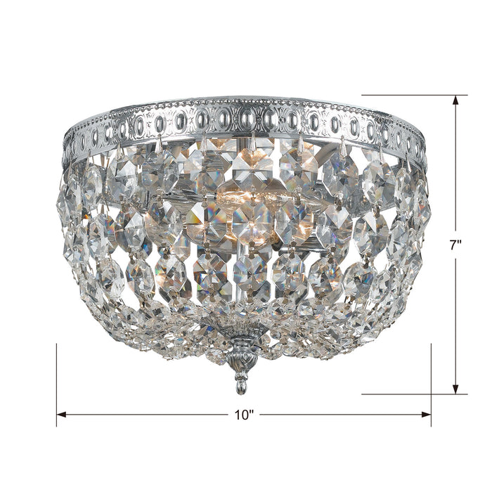 Crystorama 710-CH-CL-S Ceiling Mount Two Light Flush Mount Polished Chrome Alternate Image 2.jpg