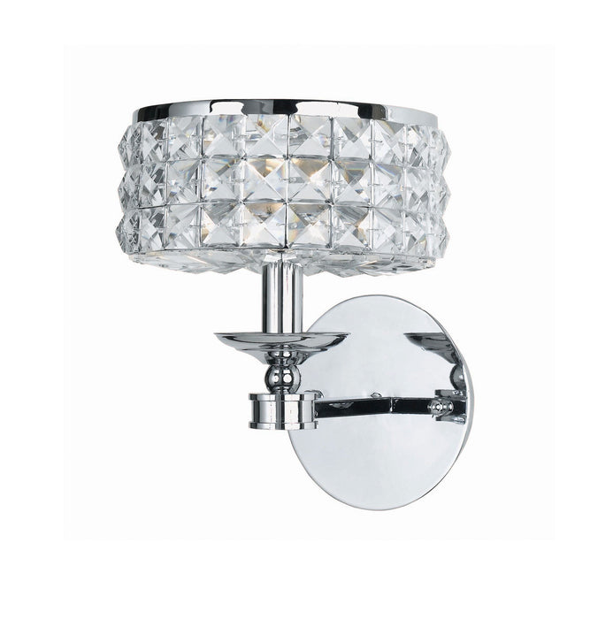 Crystorama 801-CH-CL-MWP Chelsea One Light Wall Mount Polished Chrome Main Image.jpg