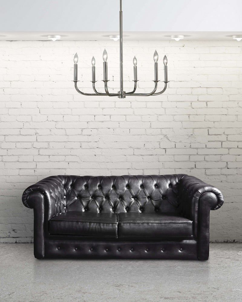 Framburg 1055 PS Moderne Six Light Chandelier, Polished Silver Alternate Image.jpg