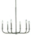 Framburg 1055 PS Moderne Six Light Chandelier, Polished Silver Main Image.jpg