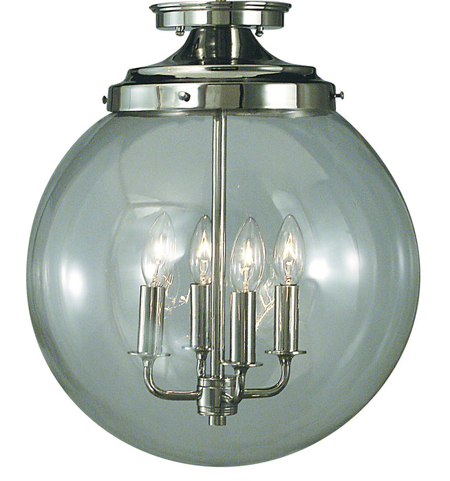 Framburg 1058 PS Moderne Four Light Flush / Semi-Flush Mount, Polished Silver Main Image.jpg