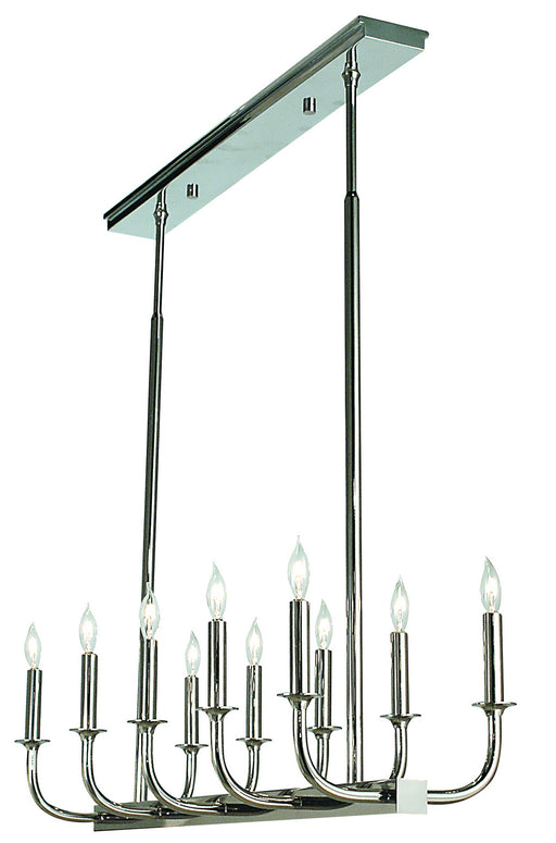 Framburg 1059 PS Moderne Ten Light Chandelier, Polished Silver Main Image.jpg