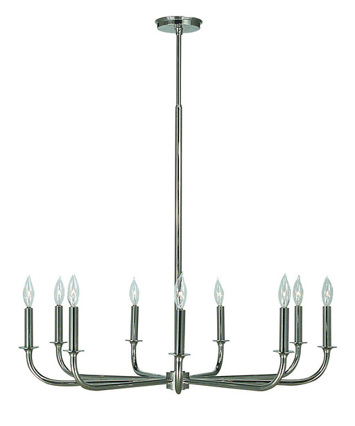 Framburg 1060 PS Moderne Nine Light Chandelier, Polished Silver Main Image.jpg