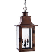 Quoizel CM1912AC Chalmers Three Light Outdoor Hanging Lantern, Aged Copper Alternate Image.jpg