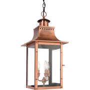Quoizel CM1912AC Chalmers Three Light Outdoor Hanging Lantern, Aged Copper Alternate Image 2.jpg