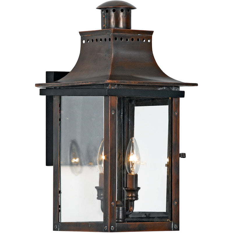 Quoizel CM8410AC Chalmers Two Light Outdoor Wall Lantern, Aged Copper Alternate Image.jpg