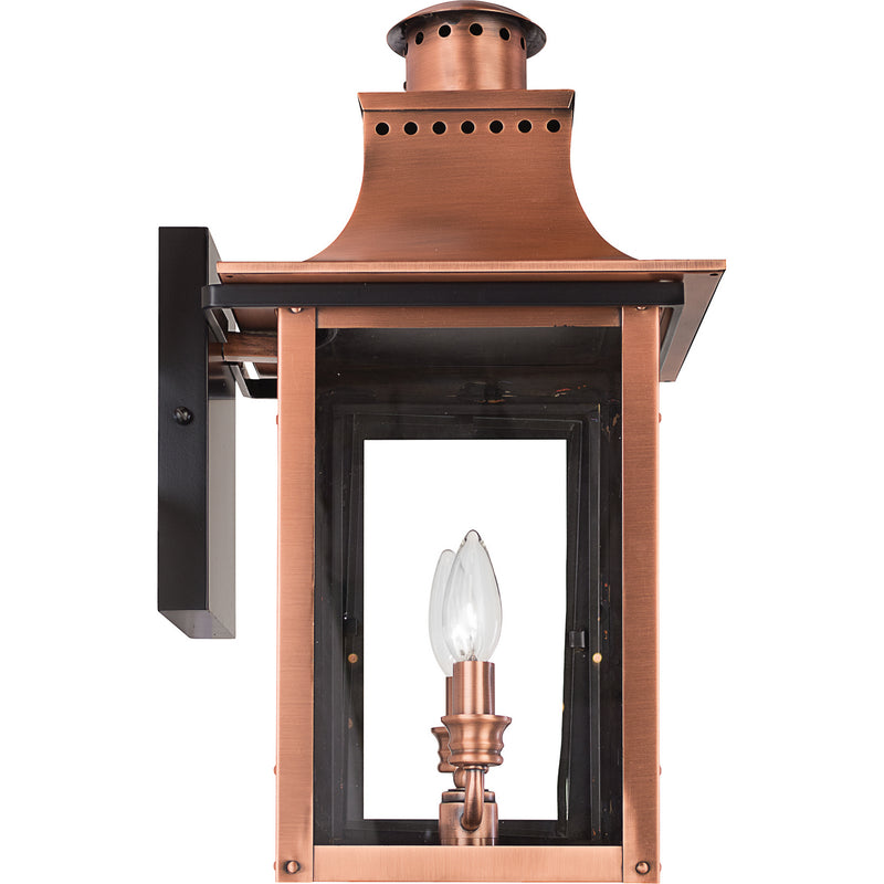 Quoizel CM8410AC Chalmers Two Light Outdoor Wall Lantern, Aged Copper Alternate Image 3.jpg