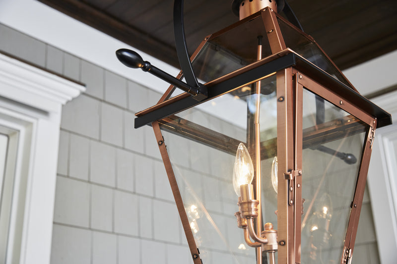 Quoizel RO1914AC Rue De Royal Four Light Outdoor Hanging Lantern, Aged Copper Alternate Image 2.jpg