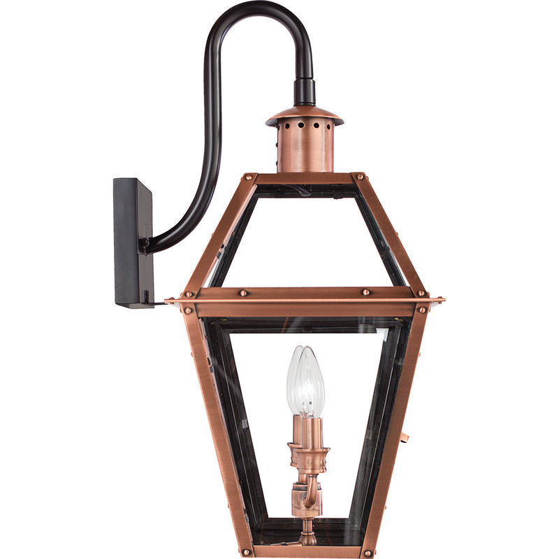 Quoizel RO8411AC Rue De Royal Two Light Outdoor Wall Lantern, Aged Copper Alternate Image 3.jpg