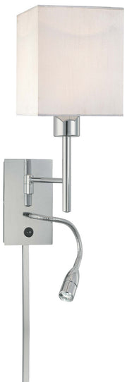 George Kovacs P477-077 George's Reading Room LED Swing Arm Wall Lamp, Chrome Main Image.jpg
