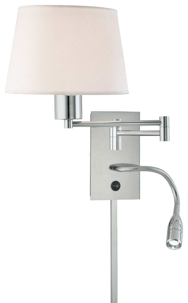 George Kovacs P478-077 George's Reading Room LED Swing Arm Wall Lamp, Chrome Main Image.jpg