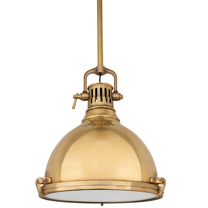 Hudson Valley 2212-AGB Pelham One Light Pendant, Aged Brass Main Image.jpg