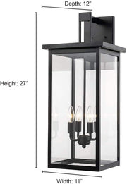 Millennium 2603-PBK Barkeley Four Light Outdoor Wall Sconce, Powder Coated Black Alternate Image 3.jpg