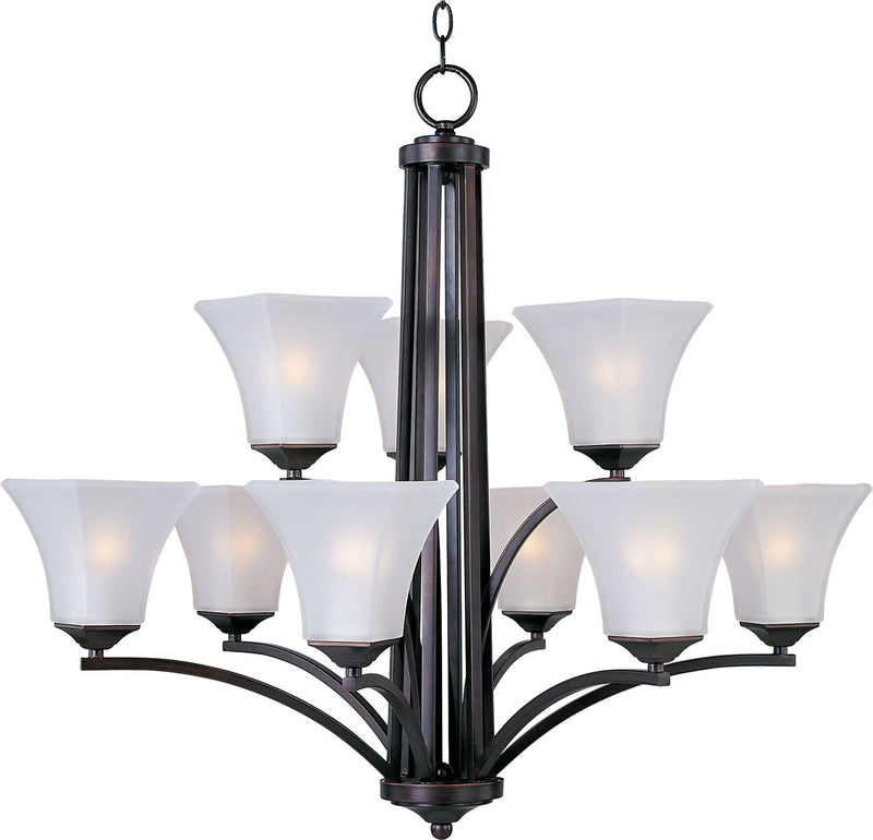 Maxim 20096FTOI Aurora Nine Light Chandelier, Oil Rubbed Bronze Main Image.jpg