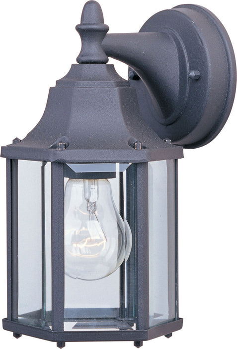 Maxim 1026BK Builder Cast One Light Outdoor Wall Lantern, Black Main Image.jpg