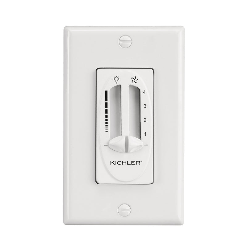 Kichler 337010WH Fan 4 Speed-Light Dimmer, White