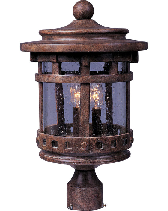 Maxim 40036CDSE Santa Barbara VX Three Light Outdoor Pole/Post Lantern, Sienna Main Image.jpg