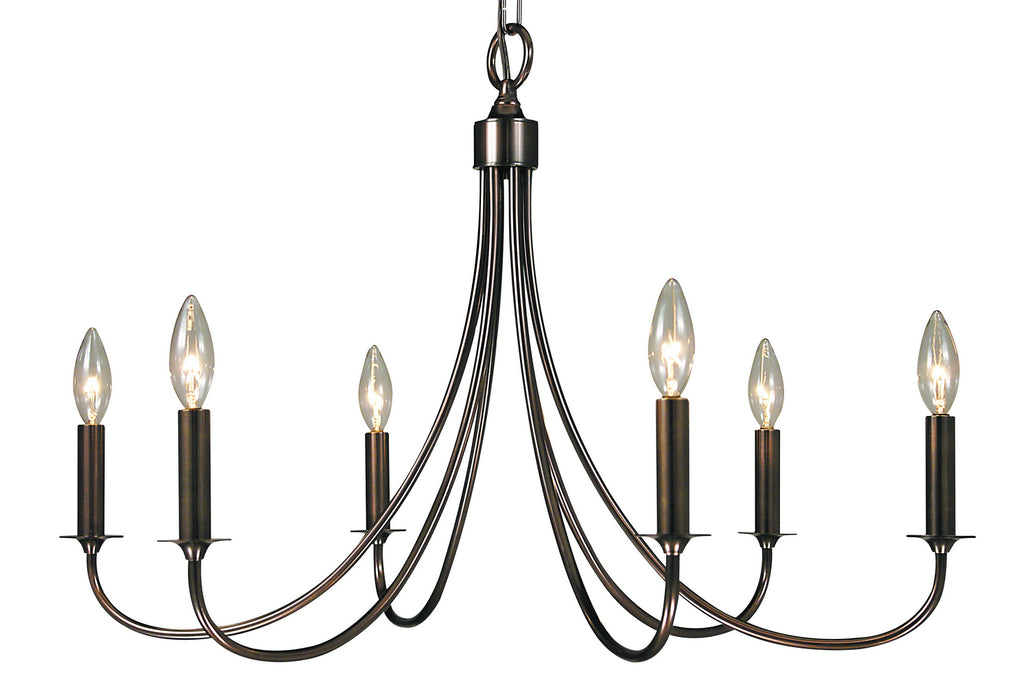 Framburg 1006 RB Maisonette Six Light Chandelier, Roman Bronze Main Image.jpg