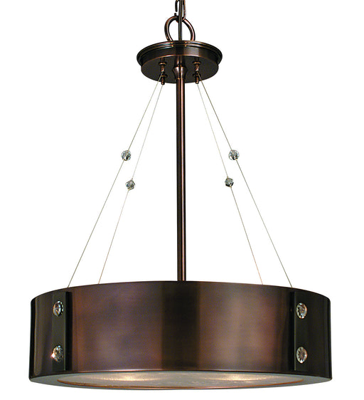 Framburg 5392 RB/EB Oracle Four Light Chandelier, Roman Bronze with Ebony Accents Main Image.jpg