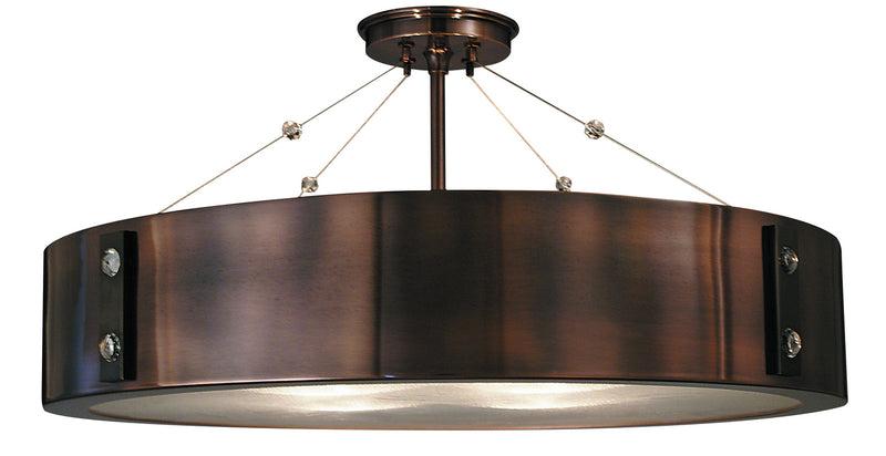 Framburg 5394 RB/EB Oracle Four Light Flush / Semi-Flush Mount, Roman Bronze with Ebony Accents Main Image.jpg