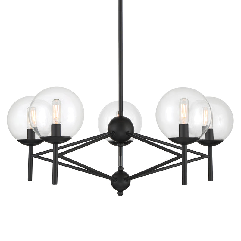Minka-Lavery 2795-66A Auresa Five Light Chandelier, Coal Main Image.jpg