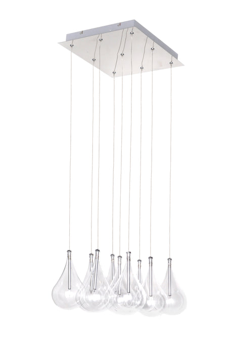 ET2 E20116-18 Larmes Nine Light Pendant, Polished Chrome Main Image.jpg