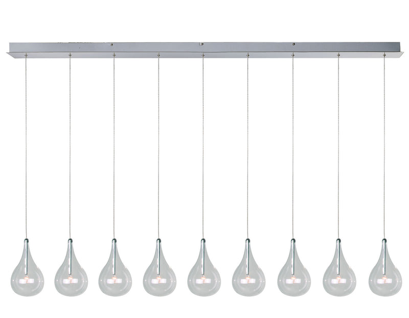 ET2 E23119-18 Larmes Nine Light Pendant, Polished Chrome Main Image.jpg