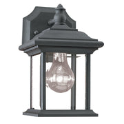 Generation Lighting 85200-12 Wynfield One Light Outdoor Wall Lantern, Black Main Image.jpg