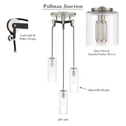 Minka-Lavery 2897-691 Pullman Junction Three Light Pendant, Coal With Brushed Nickel Alternate Image.jpg