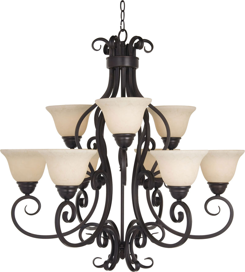 Maxim 12207FIOI Manor Nine Light Chandelier, Oil Rubbed Bronze Main Image.jpg