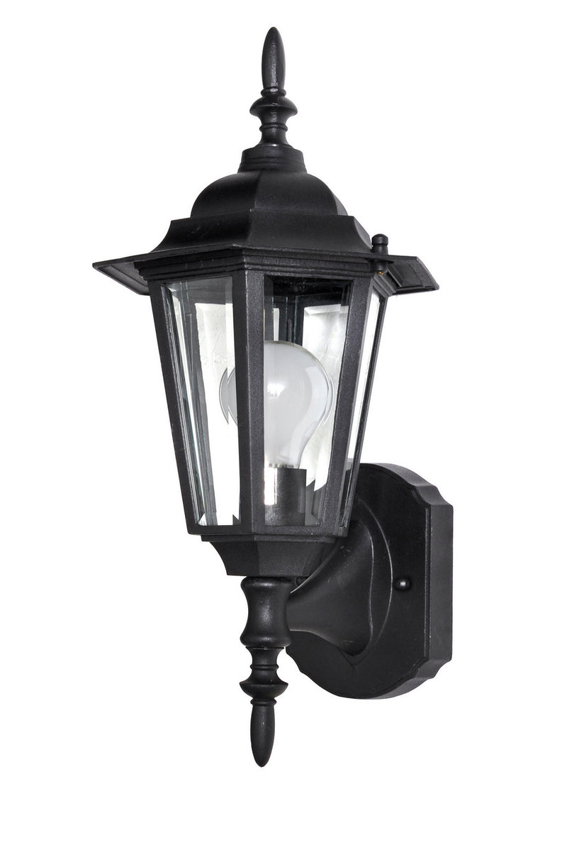 Maxim 3000CLBK Builder Cast One Light Outdoor Wall Lantern, Black Alternate Image.jpg