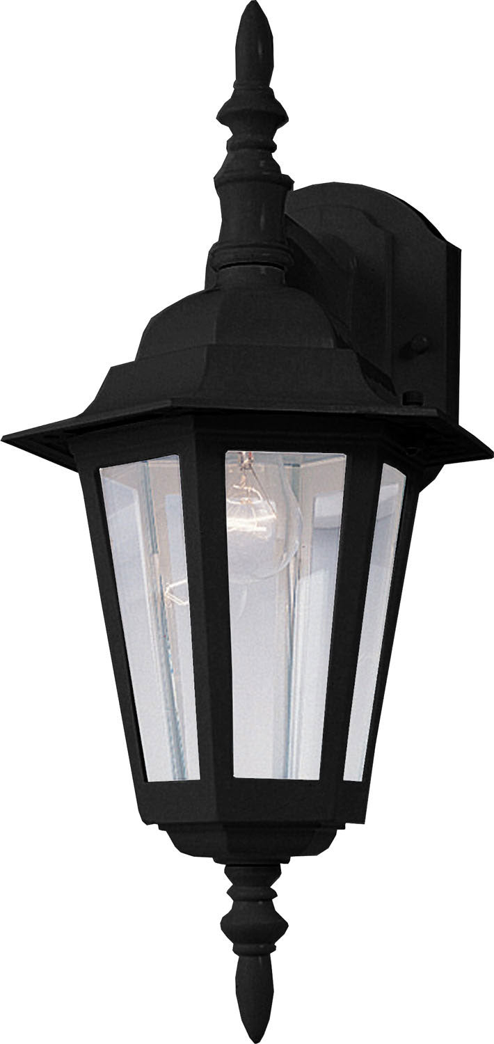 Maxim 3002CLBK Builder Cast One Light Outdoor Wall Lantern, Black Main Image.jpg