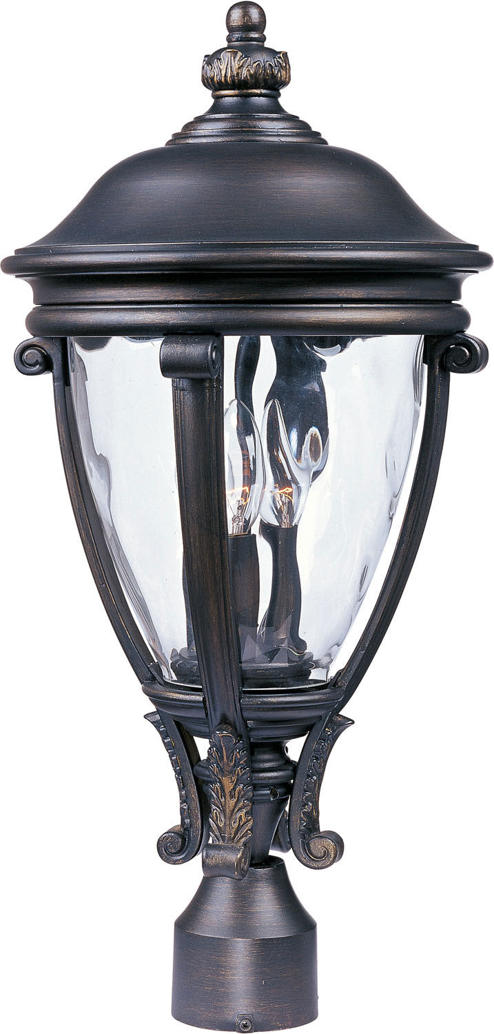 Maxim 41421WGGO Camden VX Three Light Outdoor Pole/Post Lantern, Golden Bronze Main Image.jpg
