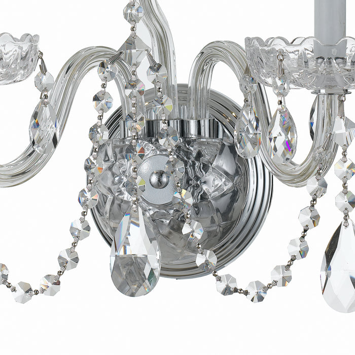 Crystorama 1033-CH-CL-MWP Traditional Crystal Three Light Wall Sconce Polished Chrome Alternate Image 2.jpg