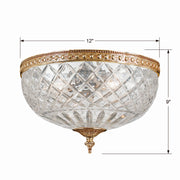 Crystorama 117-12-OB Ceiling Mount Three Light Flush Mount Olde Brass Alternate Image 2.jpg