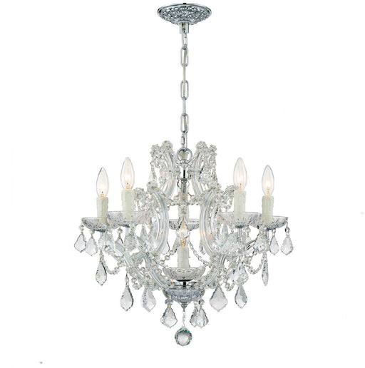Crystorama 4405-CH-CL-MWP Maria Theresa Six Light Mini Chandelier Polished Chrome Main Image.jpg