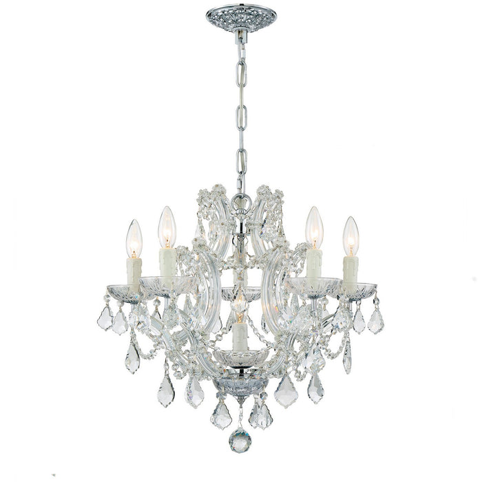 Crystorama 4405-CH-CL-S Maria Theresa Six Light Mini Chandelier Polished Chrome Main Image.jpg