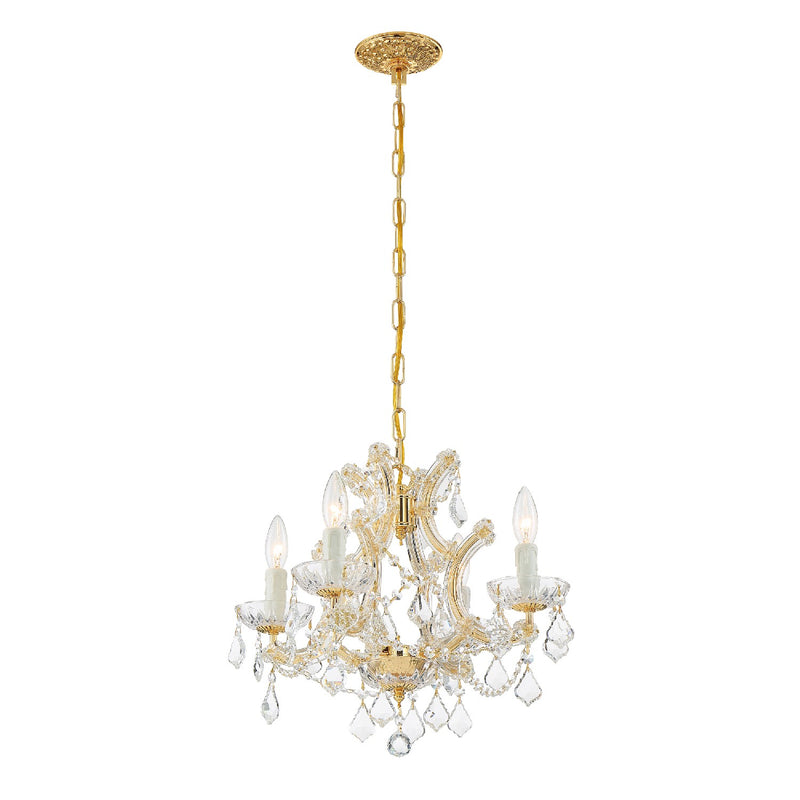 Crystorama 4474-GD-CL-MWP Maria Theresa Four Light Mini Chandelier Gold Alternate Image 4.jpg