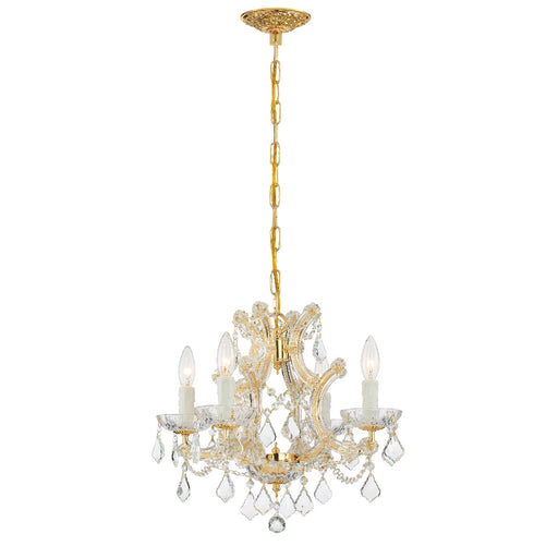 Crystorama 4474-GD-CL-SAQ Maria Theresa Four Light Mini Chandelier Gold Alternate Image.jpg