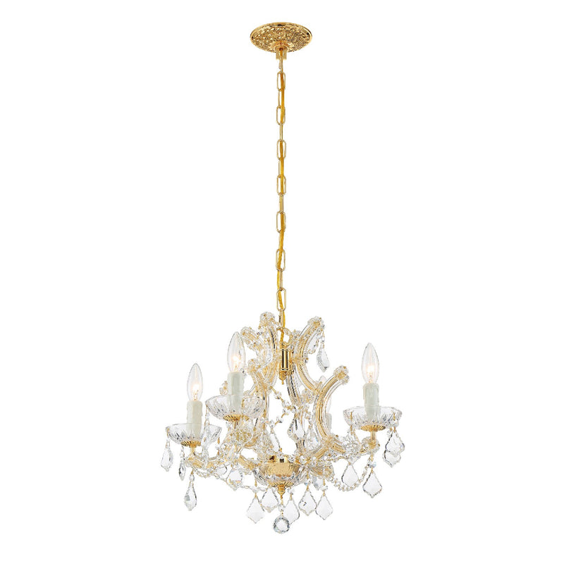 Crystorama 4474-GD-CL-SAQ Maria Theresa Four Light Mini Chandelier Gold Alternate Image 2.jpg