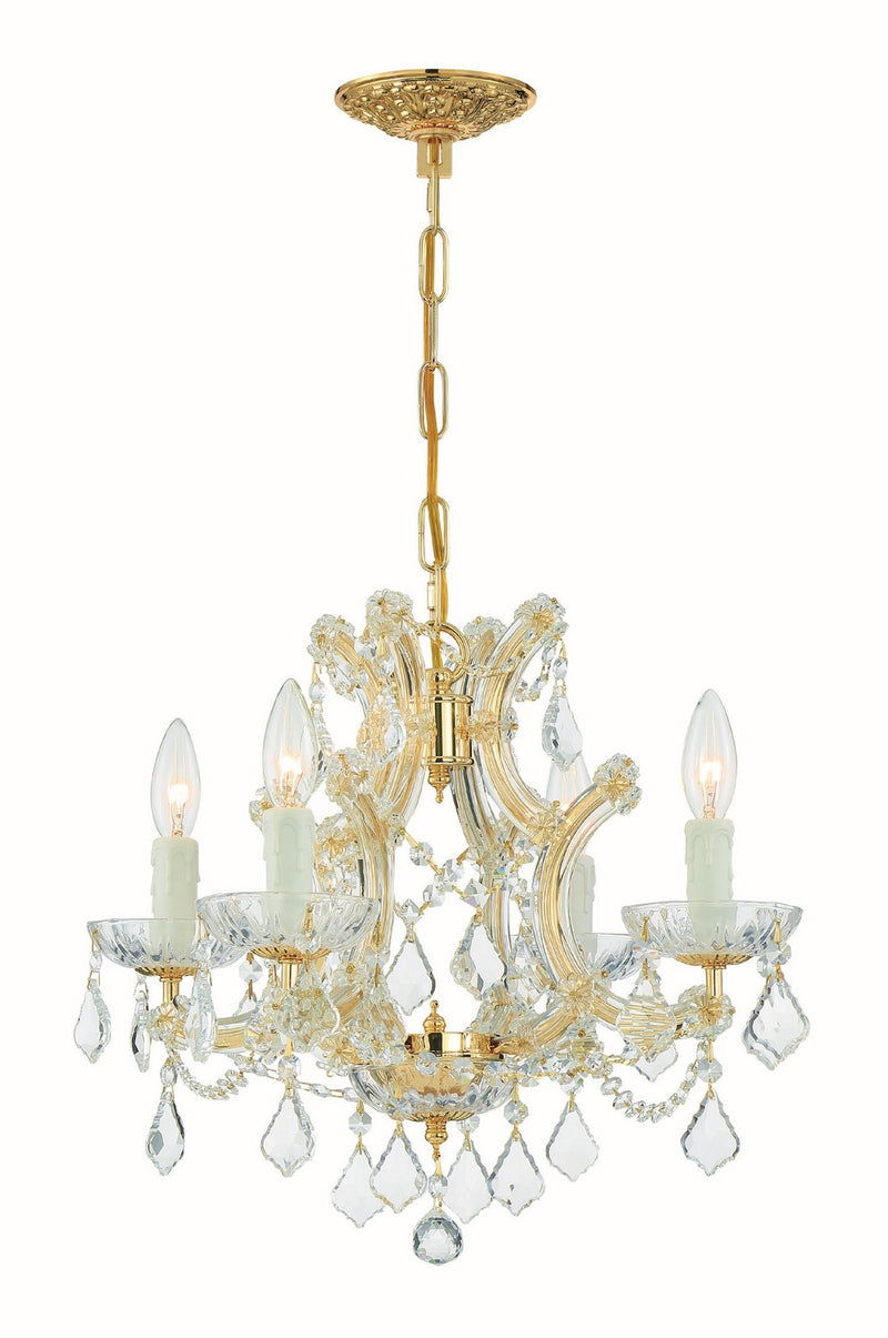 Crystorama 4474-GD-CL-SAQ Maria Theresa Four Light Mini Chandelier Gold Main Image.jpg