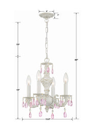 Crystorama 5024-AW-RO-MWP Paris Market Four Light Mini Chandelier Antique White Alternate Image 2.jpg