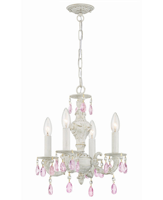Crystorama 5024-AW-RO-MWP Paris Market Four Light Mini Chandelier Antique White Main Image.jpg