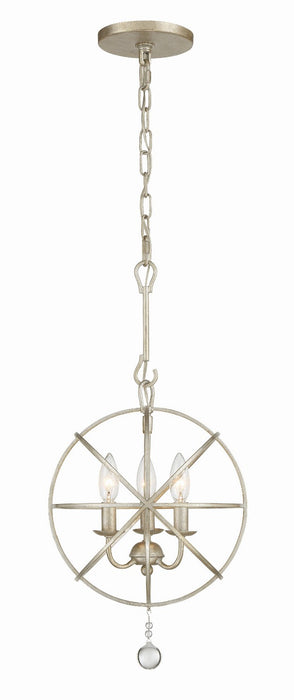 Crystorama 9225-OS Solaris Three Light Mini Chandelier Olde Silver Alternate Image 4.jpg