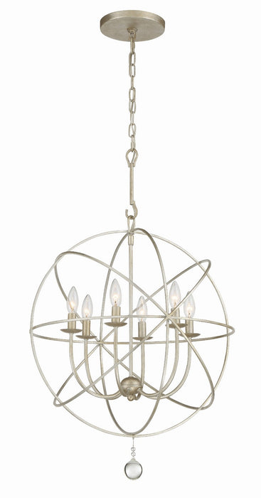 Crystorama 9226-OS Solaris Six Light Chandelier Olde Silver Main Image.jpg